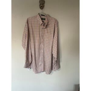 Kevin's Plantation Collection Plaid 100% Cotton Wrinkle Free Button Down XXL